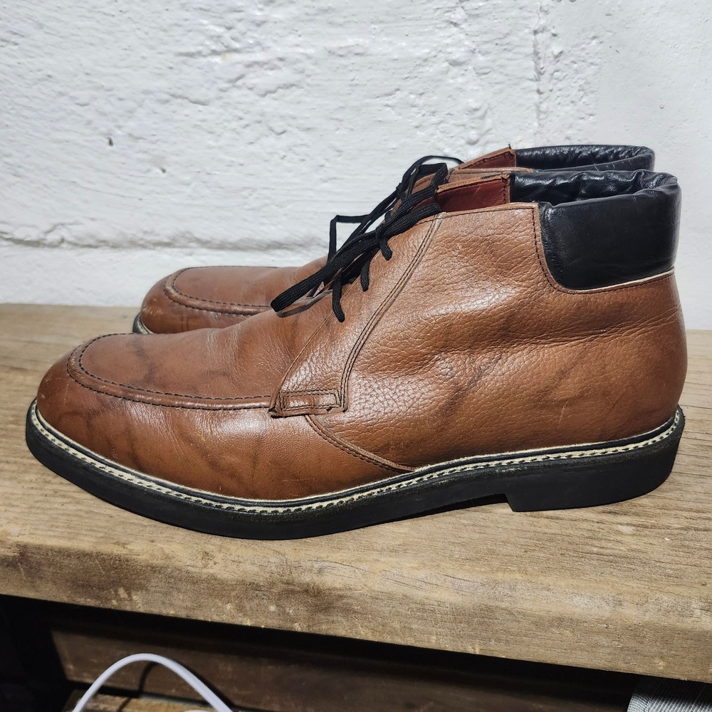 Red Wing Shoes 2216-2 Mens Brown Leather Moc Toe Chukka Work Boots USA 13D VTG